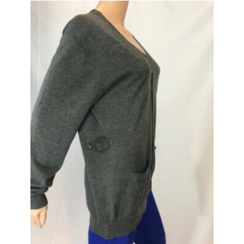 Mauro Grifoni Mens Sweater Cardigan Gray V-Neck 52 - Picture 4 of 12
